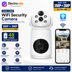 Dual Lens 3MP+3MP Battery Backup Smart Wi-Fi PTZ Security Camera