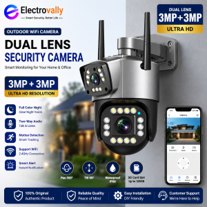 V380 Pro Dual Lens 3MP Outdoor Smart Ip Camera