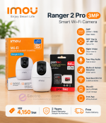 IMOU Ranger 2 Pro 3MP 2K Smart Wi-Fi Indoor Security Camera with 64GB Memory Card
